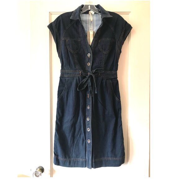 Anthropologie | Maeve Traced Denim Dress - Picture 2 of 14